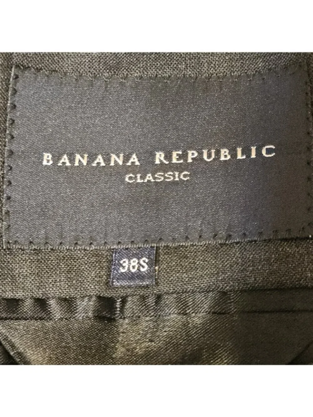 Banana Republic Mens Size 38S Classic Fit Charcoal Gray Blazer Suit Jacket